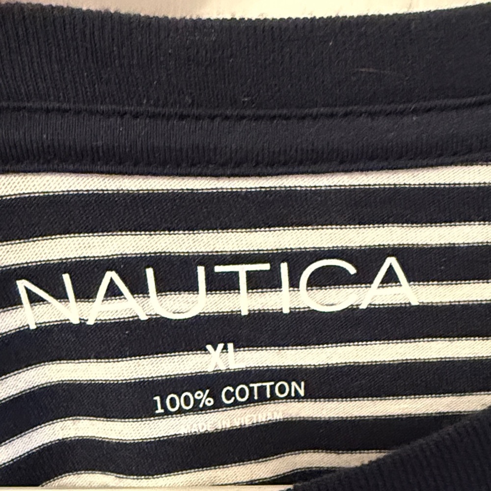 Nautica Striped Short Sleeve LOT (4) - Green, Navy, Rust, Forest - Picture 7 of 10